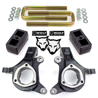 3" Front 2" Rear Lift Kit with Spindles For 1999-2007 Chevy Silverado 1500 2WD