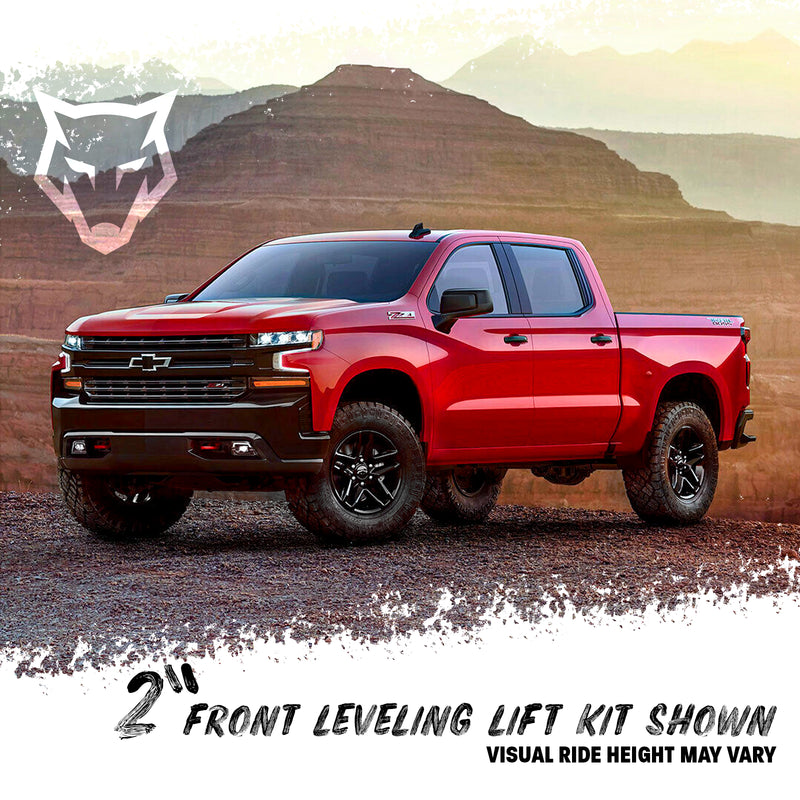 2" Front Strut Spacer Leveling Lift Kit For 2019 Chevy Silverado GMC Sierra 1500